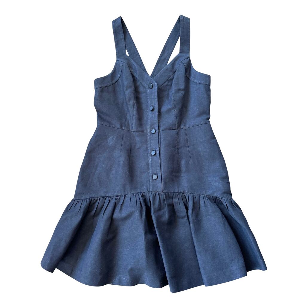 Ted Baker Linen Mini Dress Navy